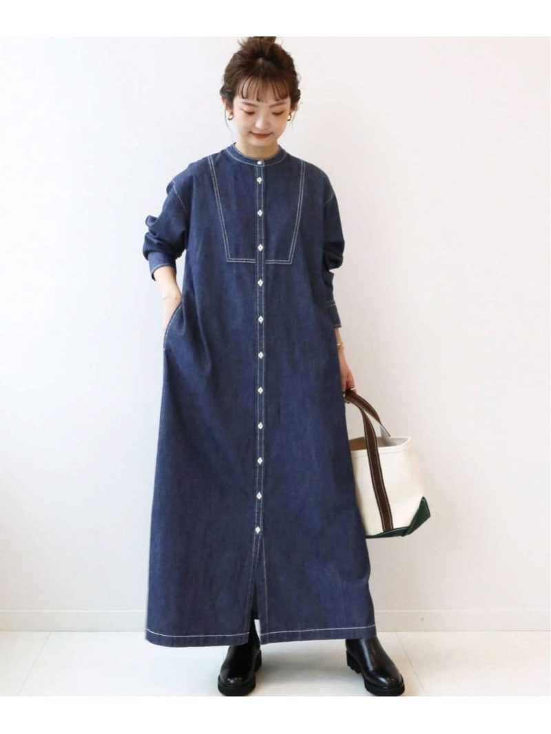 《WEB限定/追加2》LE DENIM シャツワンピース◆ SLOBE IENA スローブ イエナ ワンピース・ドレス ワンピース ネイビー【送料無料】[Rakuten Fashion]のサムネイル