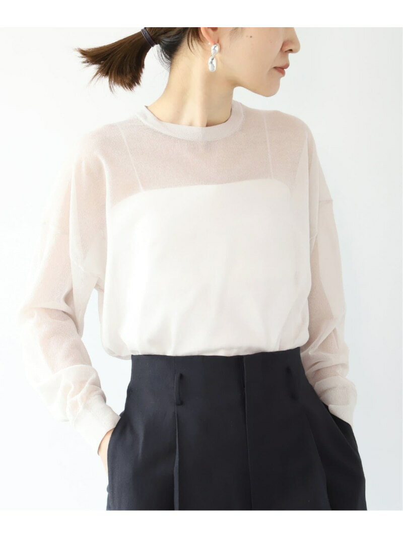 【SALE／30%OFF】シアープルオーバー VERMEIL par iena ヴェルメイユ パー イエナ トップス ニット グレー ブラック【RBA_E】【送料無料】[Rakuten Fashion]のサムネイル