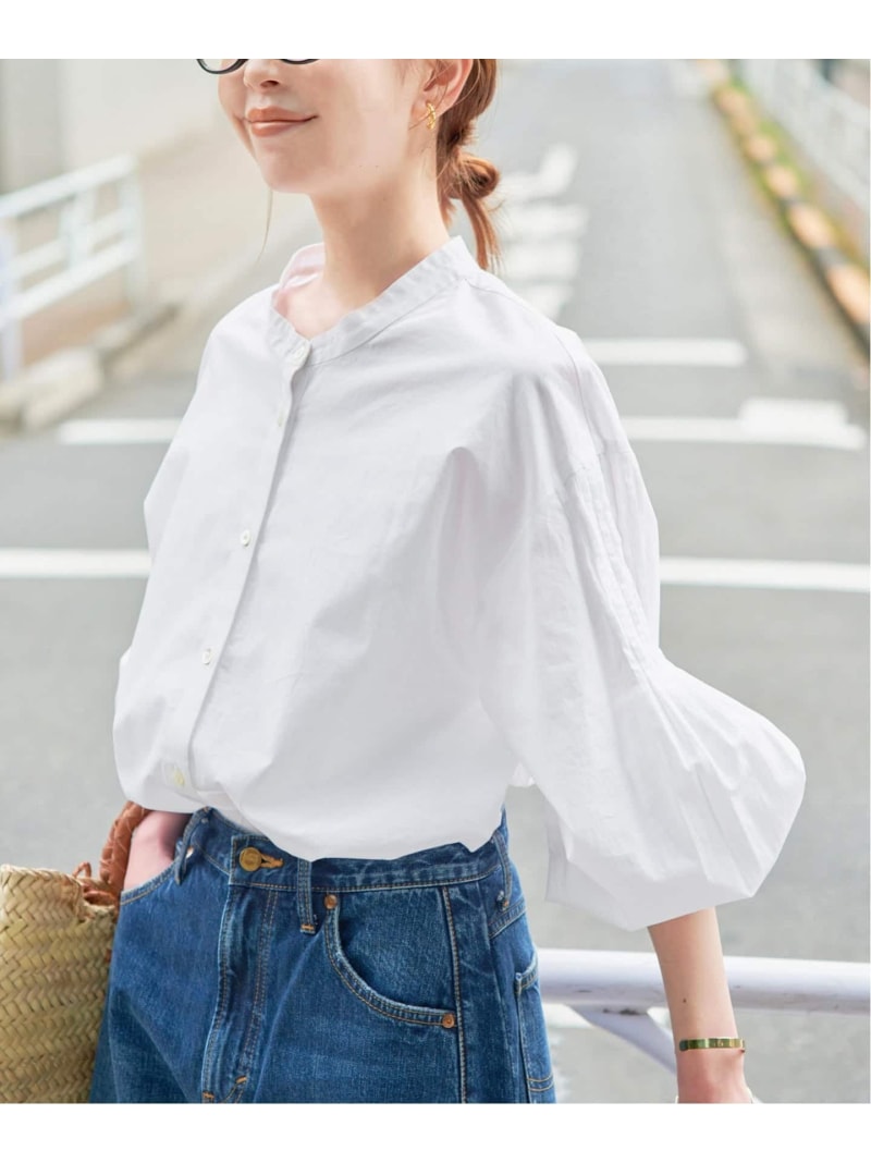 樂天商城 - 《WEB限定/追加2》ピンタックバルーンスリーブブラウス SLOBE IENA スローブ イエナ トップス シャツ・ブラウス ホワイト【送料無料】[Rakuten Fashion]
