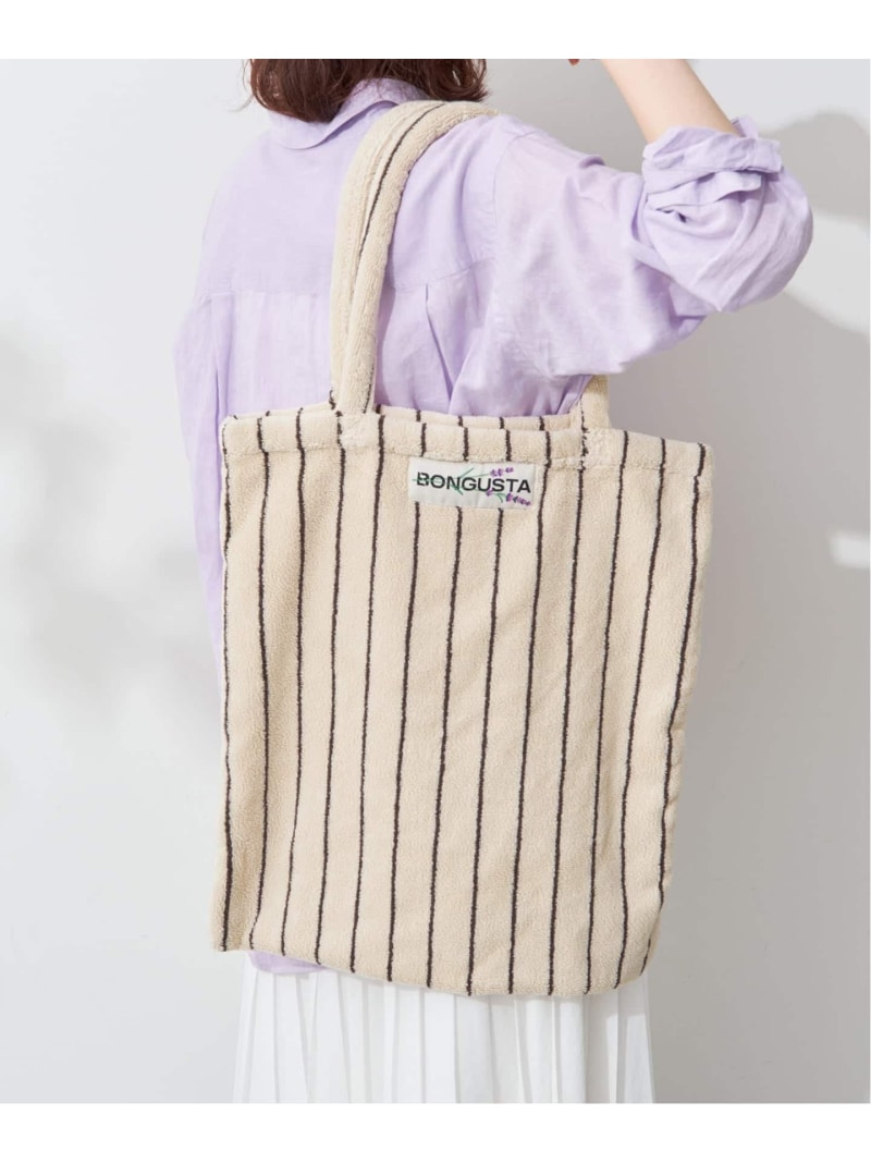 Rakuten - 《追加》BONGUSTA/ボングスタ naram striped トートバッグ SLOBE IENA スローブ イエナ バッグ トートバッグ パープル ブラウン グリーン ベージュ【送料無料】[Rakuten Fashion]