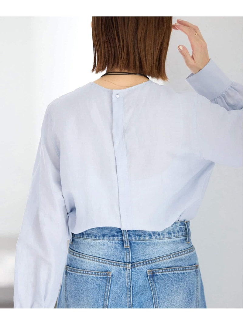 樂天商城 - 《新色/WEB限定/追加2》ラミーリヨセルノーカラーブラウス IENA イエナ トップス シャツ・ブラウス ブラウン ブルー【送料無料】[Rakuten Fashion]