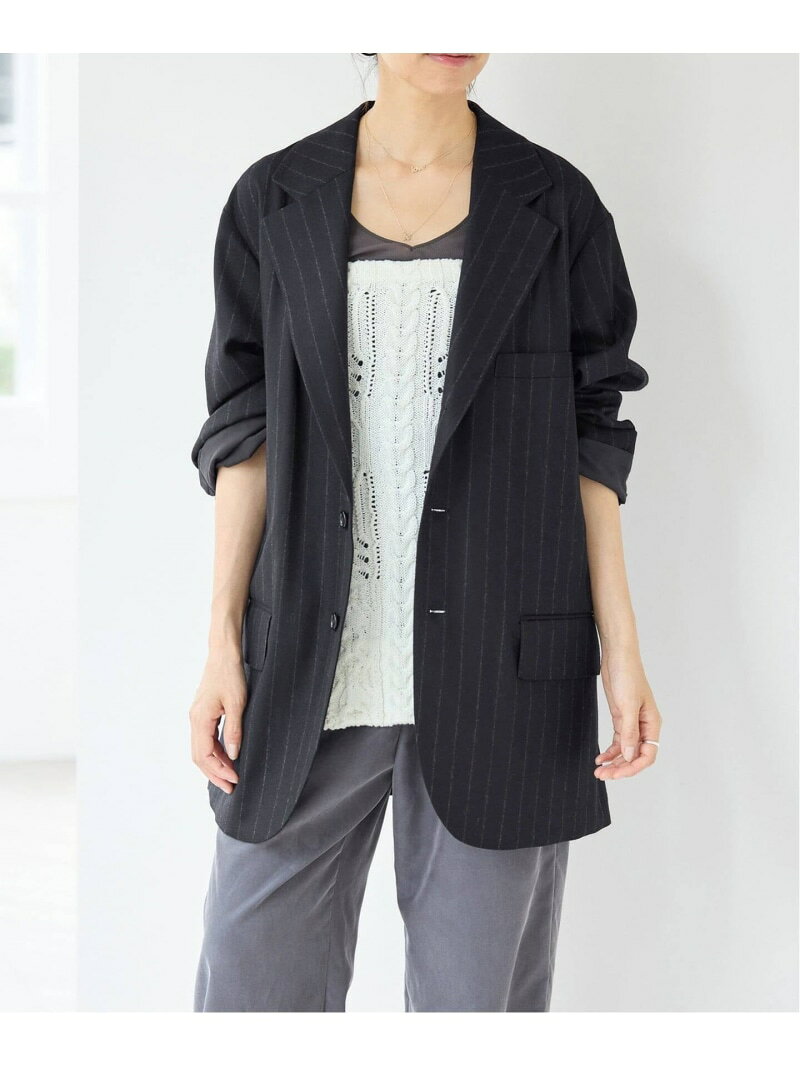 COUTURE D'ADAM/クチュールドアダム 別注 CashmereBlendStripe JK 26AW-013 IENA イエナ ジャケット・アウター その他のジャケット・アウター ブラック【送料無料】[Rakuten Fashion] iena-10025956 IENA サンプル画像3
