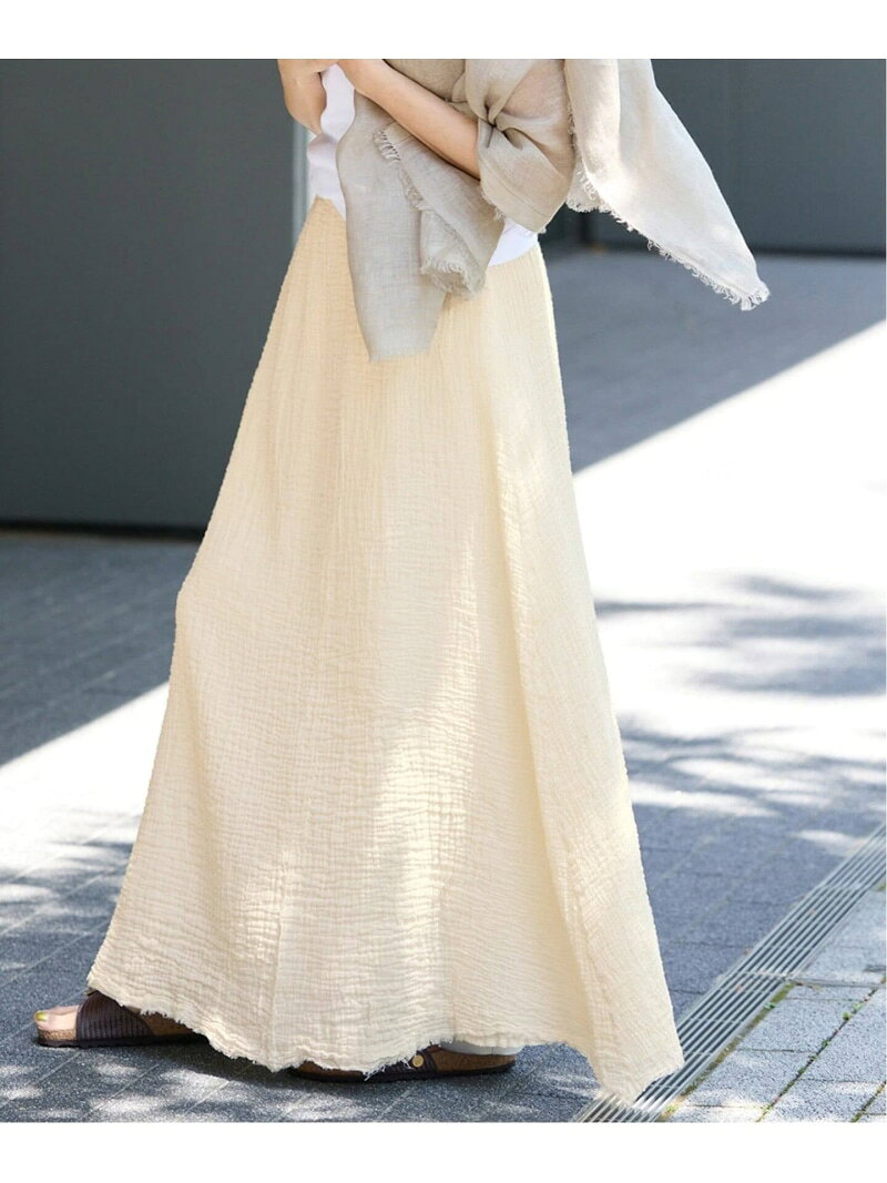 LES ATELIERS FRANCAIS DE CONFECTION Jupe Cassia 別注スカート IENA イエナ スカート ロング・マキシスカート ブラック ベージュ