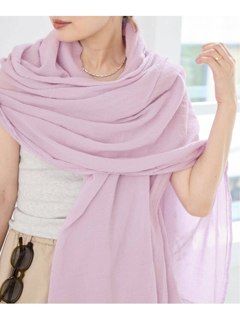 LES ATELIERS FRANCAIS DE CONFECTION Pareo/Stole ストール PE26JPPAREO IENA イエナ ファッション雑貨 マフラー・ストール・ネックウォーマー パープル グレー