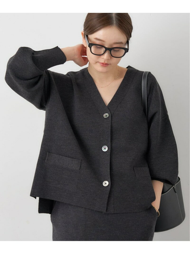 《追加3》スーパーファインスムース ショートカーディガン IENA イエナ トップス カーディガン ワインレッド ブラウン ベージュ【送料無料】[Rakuten Fashion]のサムネイル