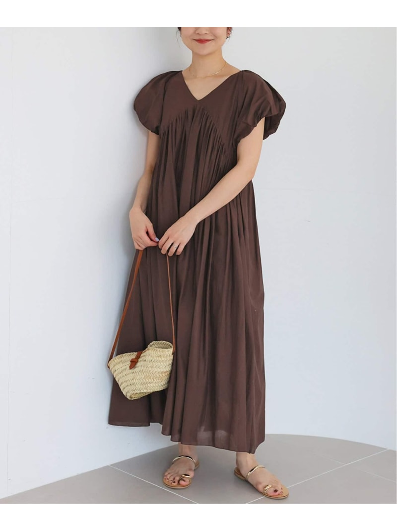 コットンボイルバルーンワンピース SLOBE IENA スローブ イエナ ワンピース・ドレス ワンピース レッド ブラウン ネイビー【送料無料】[Rakuten Fashion]のサムネイル