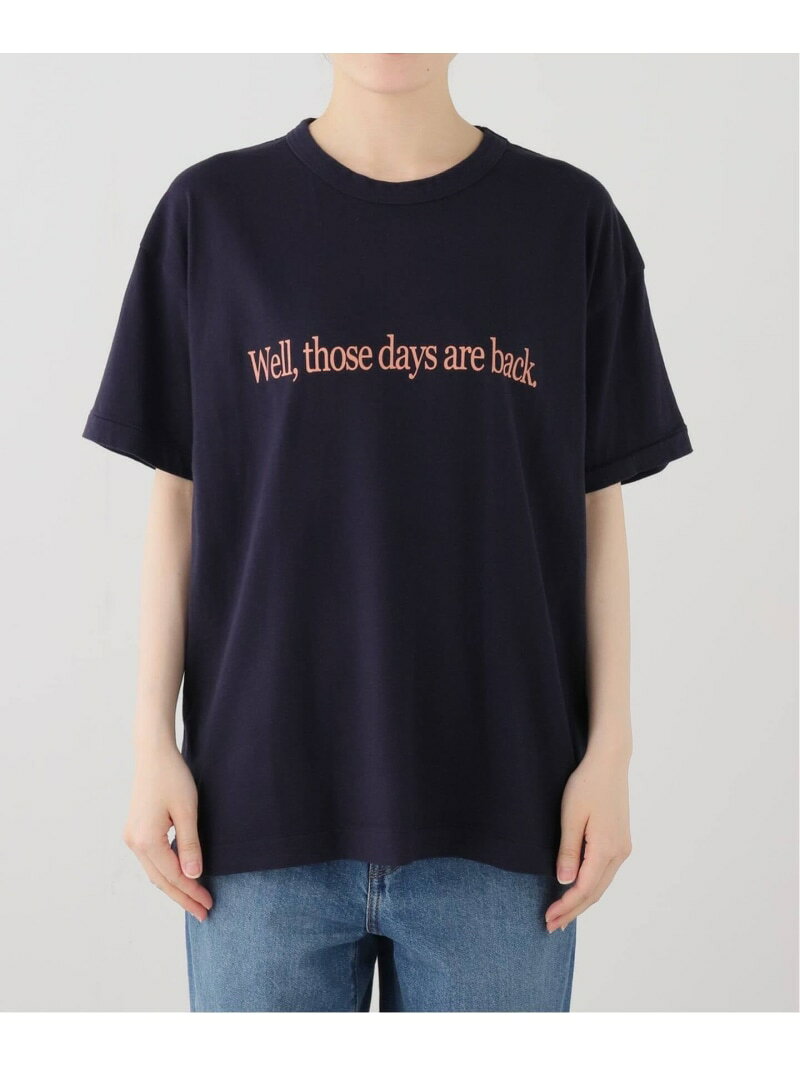 Rakuten - Ophrys/オフリス Those days are back Tee OP26SS05 SLOBE IENA スローブ イエナ トップス カットソー・Tシャツ ネイビー ホワイト【送料無料】[Rakuten Fashion]