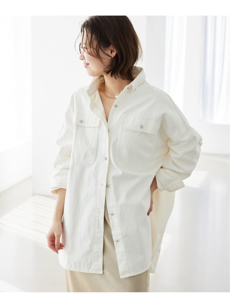【Healthy DENIM/ヘルシーデニム】SLOBE別注 ビッグシャツ SLOBE IENA スローブ イエナ トップス シャツ・ブラウス ホワイト ピンク ブルー【送料無料】[Rakuten Fashion]のサムネイル