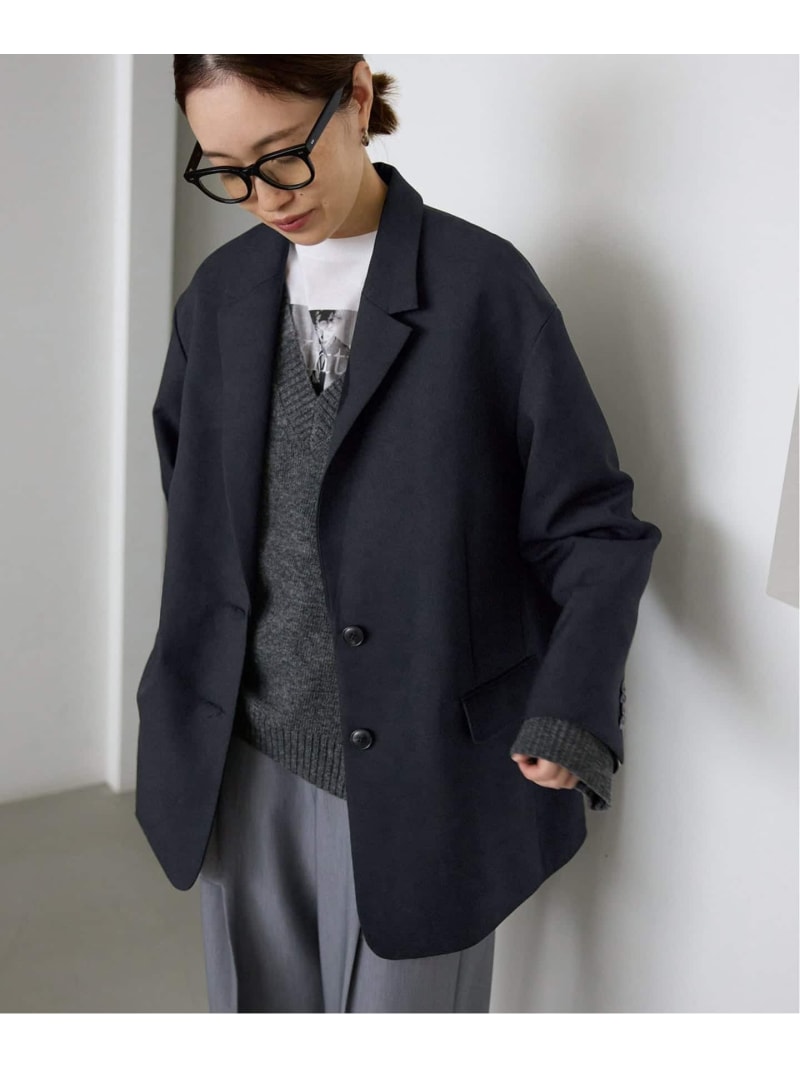 《追加2》PE SHARK ビッグジャケット SLOBE IENA スローブ イエナ ジャケット・アウター テーラードジャケット・ブレザー ブラウン ブラック【送料無料】[Rakuten Fashion]のサムネイル