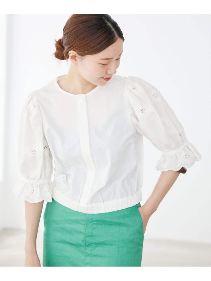 【Laula/ラウラ】別注 フラワーレースブラウス IENA イエナ トップス シャツ・ブラウス ホワイト ブラック【送料無料】[Rakuten Fashion]のサムネイル