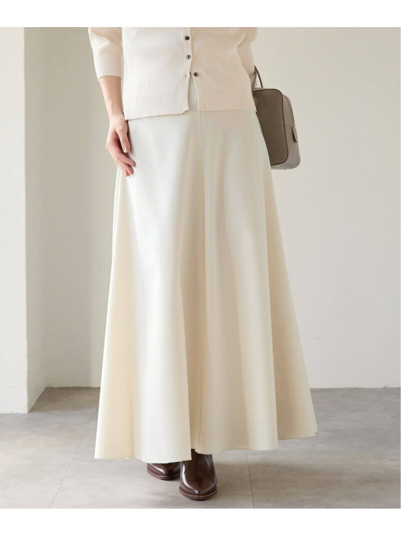 【SALE／30%OFF】ストレッチマキシスカート VERMEIL par iena ヴェルメイユ パー イエナ スカート ロング・マキシスカート ホワイト ブラック【RBA_E】【送料無料】[Rakuten Fashion]