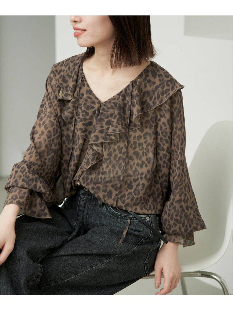 Rakuten - 《予約》シアーラッフルブラウス SLOBE IENA スローブ イエナ トップス シャツ・ブラウス ピンク ブラウン ブラック【先行予約】*【送料無料】[Rakuten Fashion]