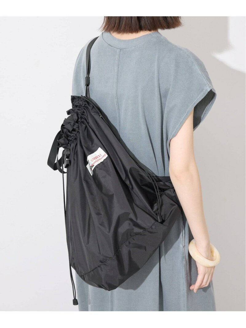 《予約》CARIBOU MOUNTAINEERING SLOBE別注 巾着ショルダーバッグ SLOBE IENA スローブ イエナ バッグ ショルダーバッグ カーキグリーン ブラック【先行予約】*【送料無料】[Rakuten Fashion]