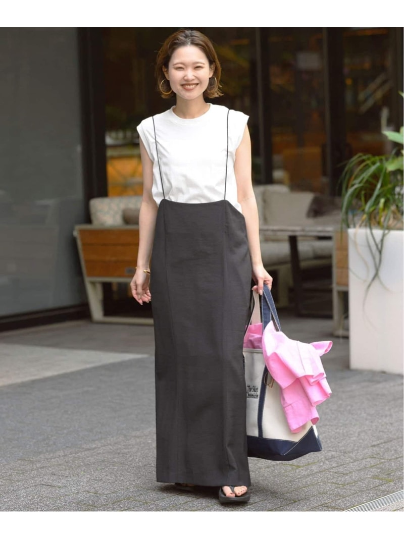 Rakuten - 《2枚セット/WEB限定/追加3予約》アイラインキャミワンピース*ノースリーブTEEセット SLOBE IENA スローブ イエナ ワンピース・ドレス ワンピース ブラック【先行予約】*【送料無料】[Rakuten Fashion]