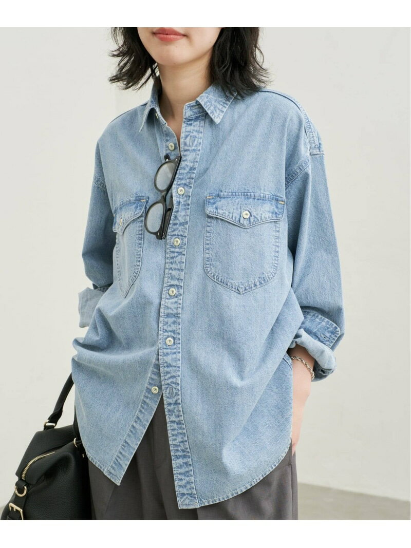 Rakuten - 《シリーズあり/予約》LEDENIM NOUVEAU BDU デニムシャツ SLOBE IENA スローブ イエナ トップス シャツ・ブラウス ブルー【先行予約】*【送料無料】[Rakuten Fashion]