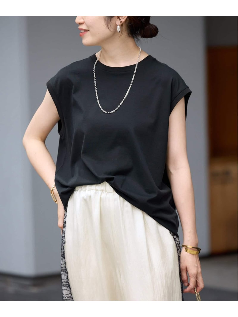 ディオラマ クルーネック フレンチ Tシャツ VERMEIL par iena ヴェルメイユ パー イエナ トップス カットソー・Tシャツ ホワイト ブラック【送料無料】[Rakuten Fashion]