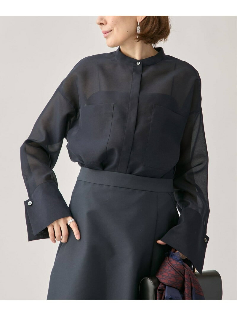 ブライトオーガンジーシャツ VERMEIL par iena ヴェルメイユ パー イエナ トップス シャツ・ブラウス ..