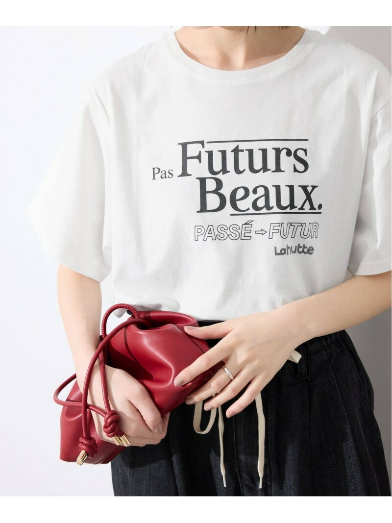 Rakuten - La Hutte/ラ ユット SLOBE別注 ロゴTシャツ SLOBE IENA スローブ イエナ トップス カットソー・Tシャツ ブラウン グレー ホワイト【送料無料】[Rakuten Fashion]