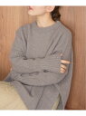 《WEB限定/追加予約》ウールカシミヤ 脇スリットクルーネックプルオーバー IENA イエナ トップス ニット グレー ブラック ブルー【先行予約】*【送料無料...