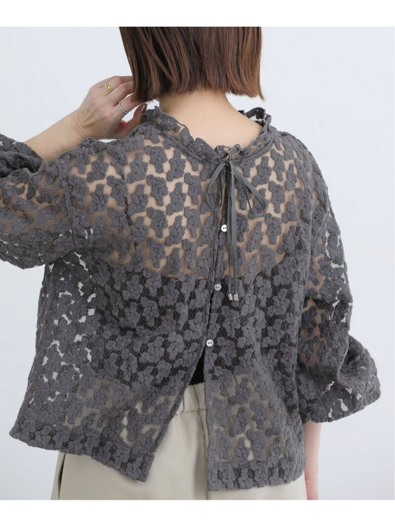 樂天商城 - フラワー刺繍レース2WAYブラウス IENA イエナ トップス シャツ・ブラウス ホワイト グレー【送料無料】[Rakuten Fashion]