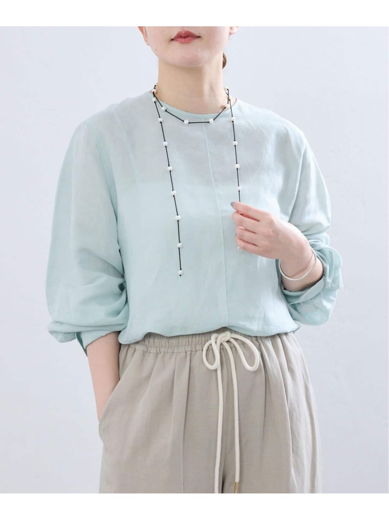 Rakuten - 《新色/WEB限定/追加3》ラミーリヨセルノーカラーブラウス IENA イエナ トップス シャツ・ブラウス グリーン ブルー ホワイト ブラウン【送料無料】[Rakuten Fashion]