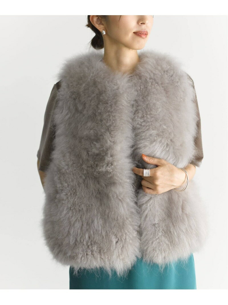 Rakuten - 《予約》Cashmere Fur gilet VERMEIL par iena ヴェルメイユ パー イエナ トップス ベスト・ジレ ネイビー グレー【先行予約】*【送料無料】[Rakuten Fashion]