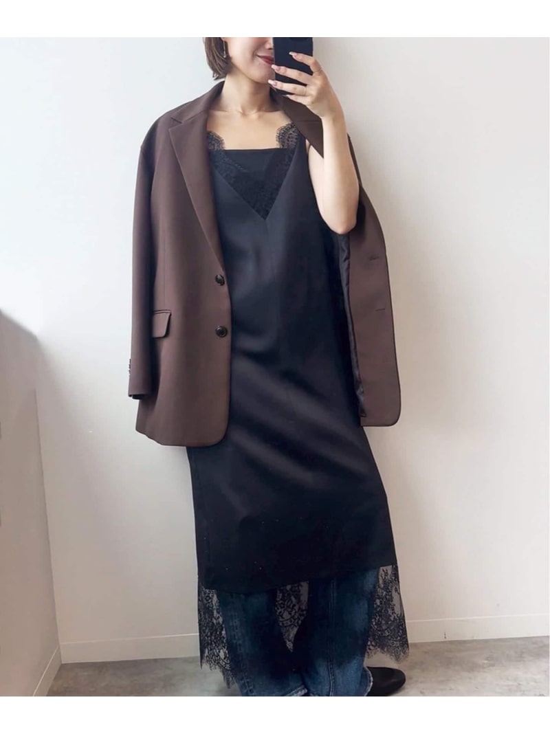 《WEB限定/追加予約》レースサテンワンピース SLOBE IENA スローブ イエナ ワンピース・ドレス ワンピース ブラック【先行予約】*【送料無料】[Rakuten Fashion]のサムネイル