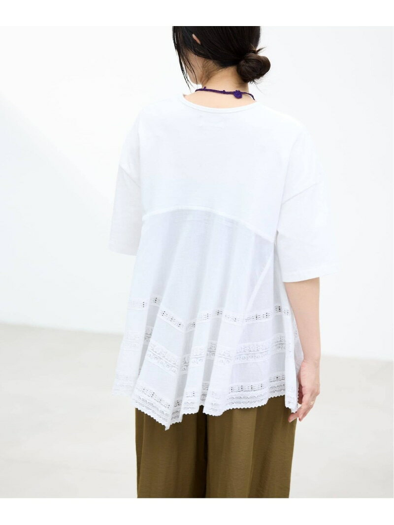 樂天商城 - 《予約》AAYUSHI/アユーシ バックスカーフハーフスリーブトップス SGN08110 IENA イエナ トップス カットソー・Tシャツ ホワイト ブラック【先行予約】*【送料無料】[Rakuten Fashion]
