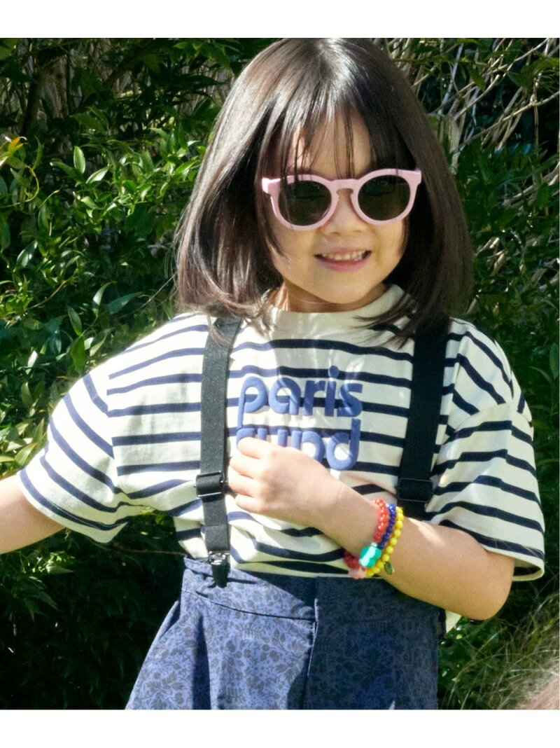 PARIS レリーフTシャツ kids IENA ENFANT イエナ　アンファン マタニティウェア・ベビー用品 その他のベビーグッズ ネイビー ホワイト..