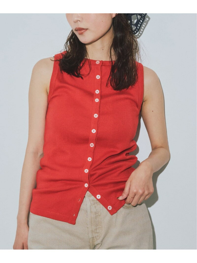 Rakuten - miller/ミラー SLOBE別注 ボートネックタンクトップ SLOBE IENA スローブ イエナ トップス カットソー・Tシャツ ネイビー レッド ブラック【送料無料】[Rakuten Fashion]
