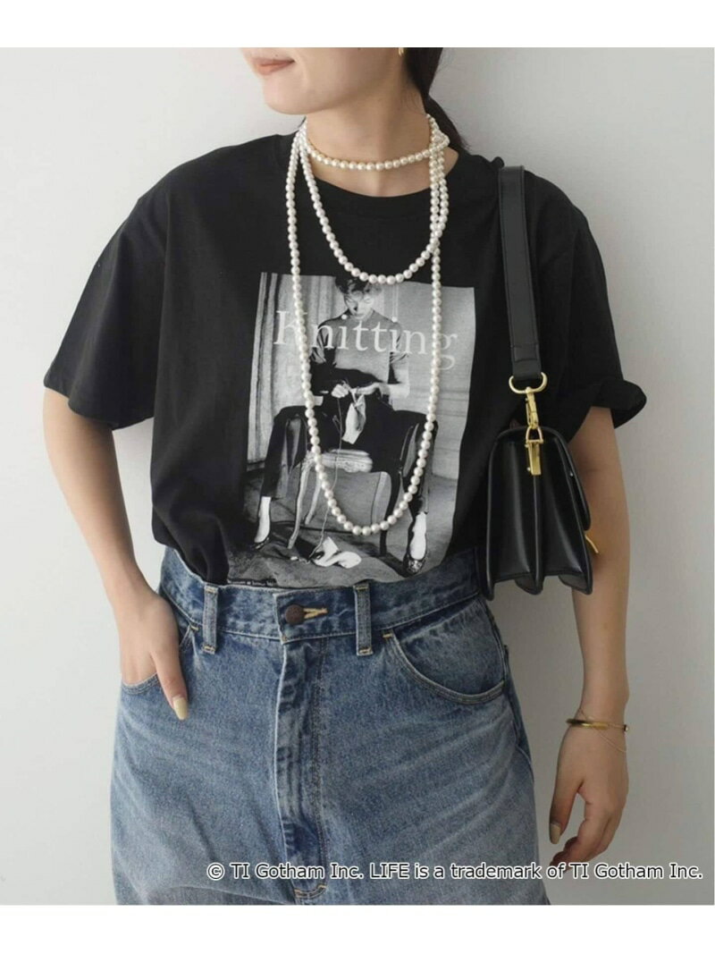 Rakuten - 《追加4》GOOD ROCK SPEED SLOBE別注 LIFE PC PHOTO TEE1 SLOBE IENA スローブ イエナ トップス カットソー・Tシャツ ホワイト ブラック【送料無料】[Rakuten Fashion]