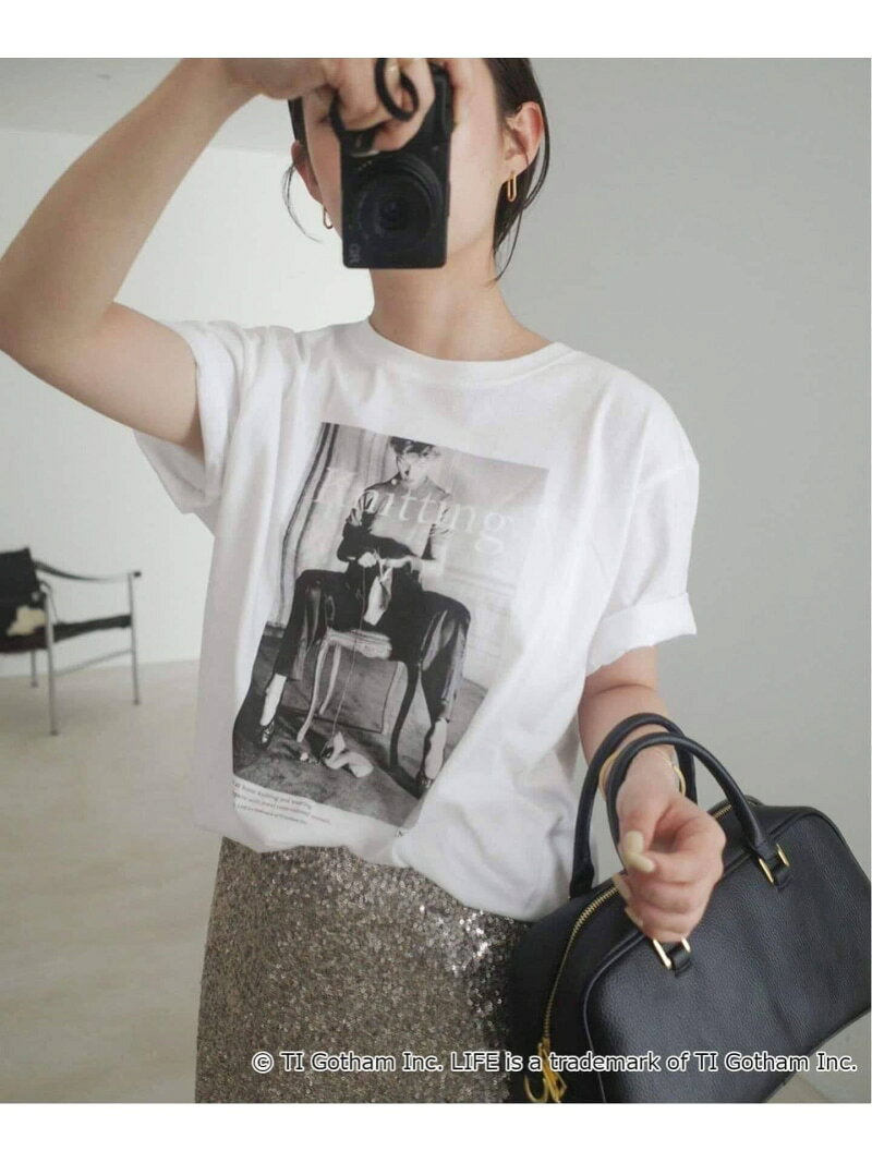 《追加4予約》GOOD ROCK SPEED SLOBE別注 LIFE PC PHOTO TEE1 SLOBE IENA スローブ イエナ トップス カットソー・Tシャツ ホワイト ブラック【先行予約】*【送料無料】[Rakuten Fashion]
