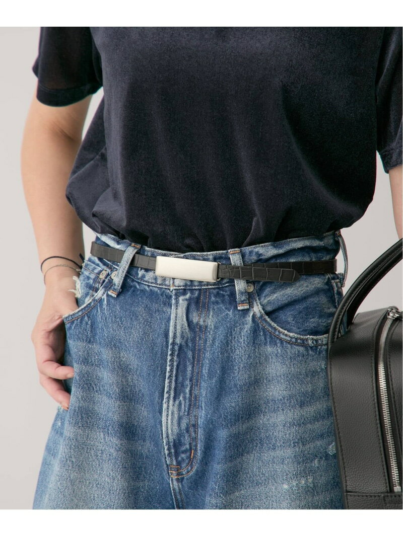 MAISON CANAU メゾンカナウ Belt クロコ MCLB5B01 VERMEIL par iena ヴェルメイユ パー イエナ ファッション雑貨 ベルト ブラック【送..