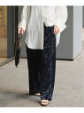 SHEER VELOUR PRINT EASY パンツ VERMEIL par iena ヴェルメイユ パー イエナ パンツ その他のパンツ ネイビー【送料無料...