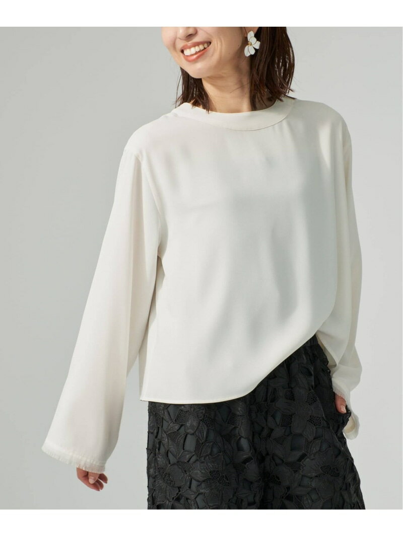 Rakuten - Compact Satin Top VERMEIL par iena ヴェルメイユ パー イエナ トップス シャツ・ブラウス ブラック ホワイト【送料無料】[Rakuten Fashion]