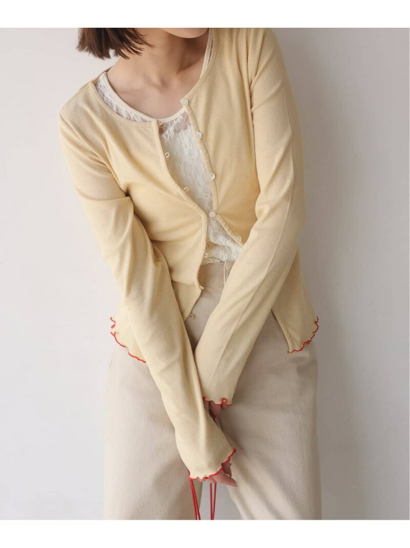 Rakuten - 《シリーズあり》シアーリブメローカーディガン SLOBE IENA スローブ イエナ トップス カーディガン ベージュ【送料無料】[Rakuten Fashion]