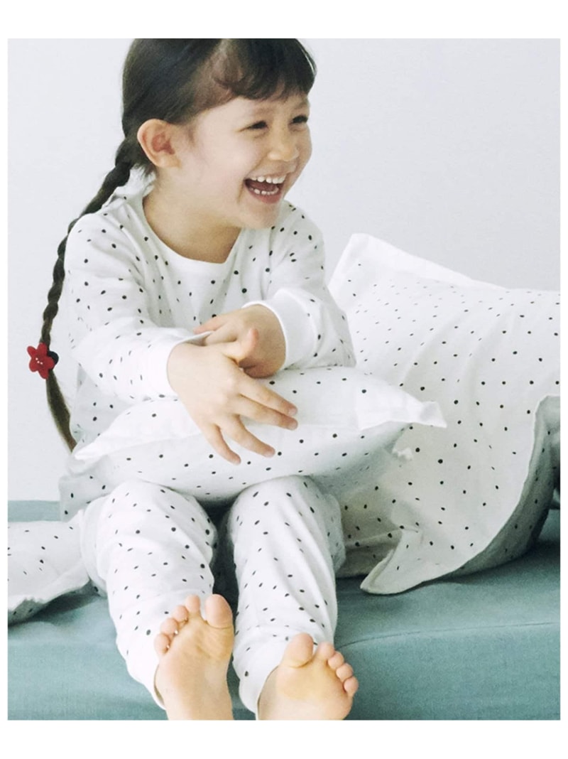 【BASIC】ドットパジャマ kids(80cm-150cm) IENA ENFANT イエナ　アンファン マタニティウェア・ベビー用品 その他のベビーグッズ ホワ..