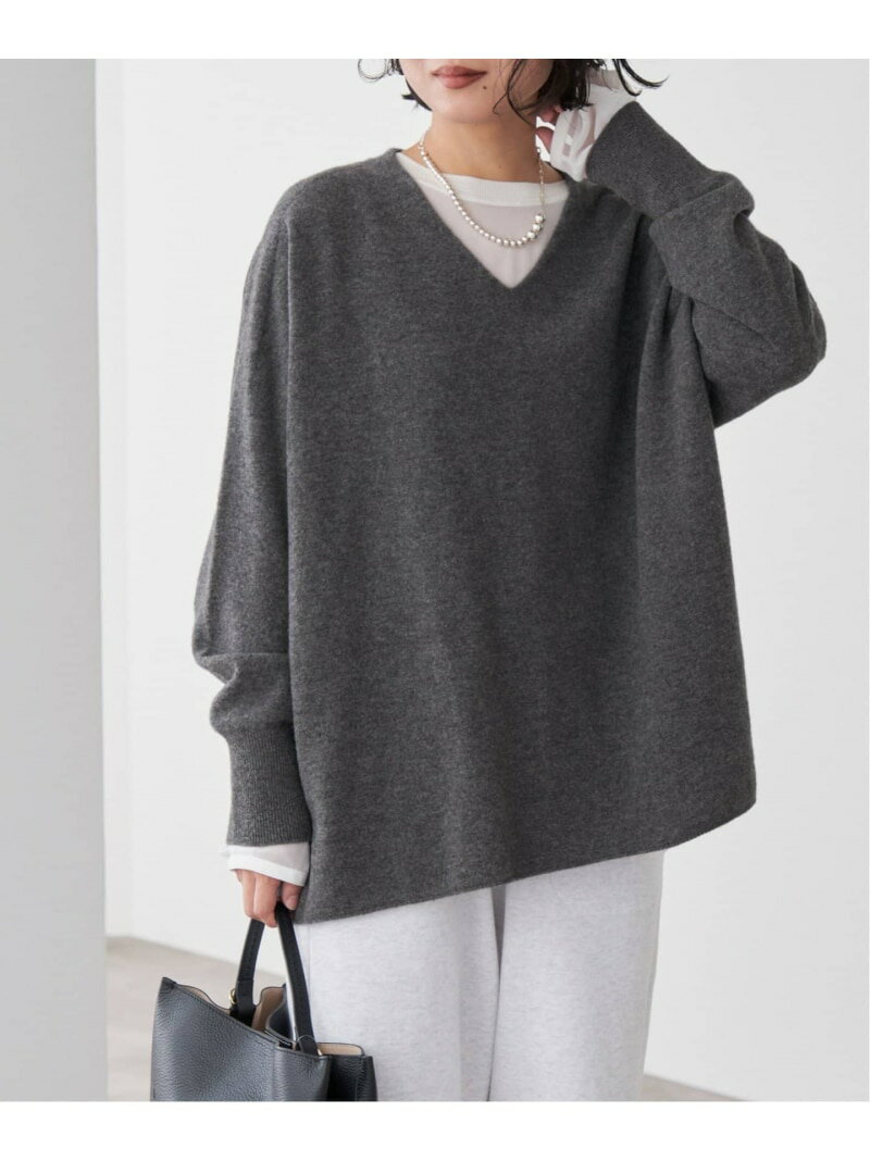 《追加予約》Fineニュージーウール ニュアンス Vプルオーバー IENA イエナ トップス ニット ベージュ【先行予約】*【送料無料】[Rakuten Fashion]のサムネイル