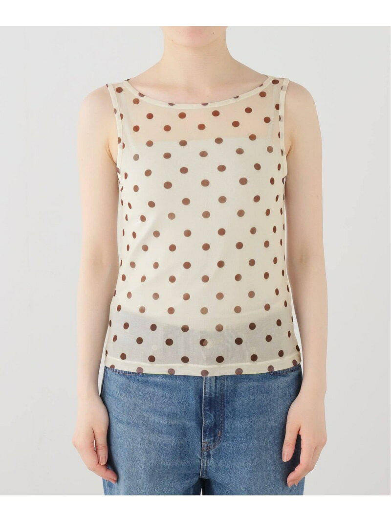 樂天商城 - Hosjerg/ホスビョーグ ドットチュールトップス NS 2862/BETTY TOP SLOBE IENA スローブ イエナ トップス カットソー・Tシャツ ベージュ【送料無料】[Rakuten Fashion]