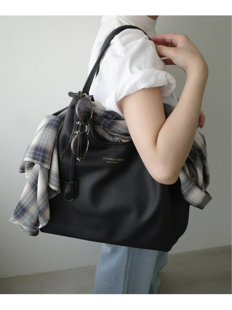 樂天商城 - 《WEB限定/追加7予約》ANTONELLO MASI SLOBE別注 レザートートバッグ SLOBE IENA スローブ イエナ バッグ トートバッグ ブラック【先行予約】*【送料無料】[Rakuten Fashion]