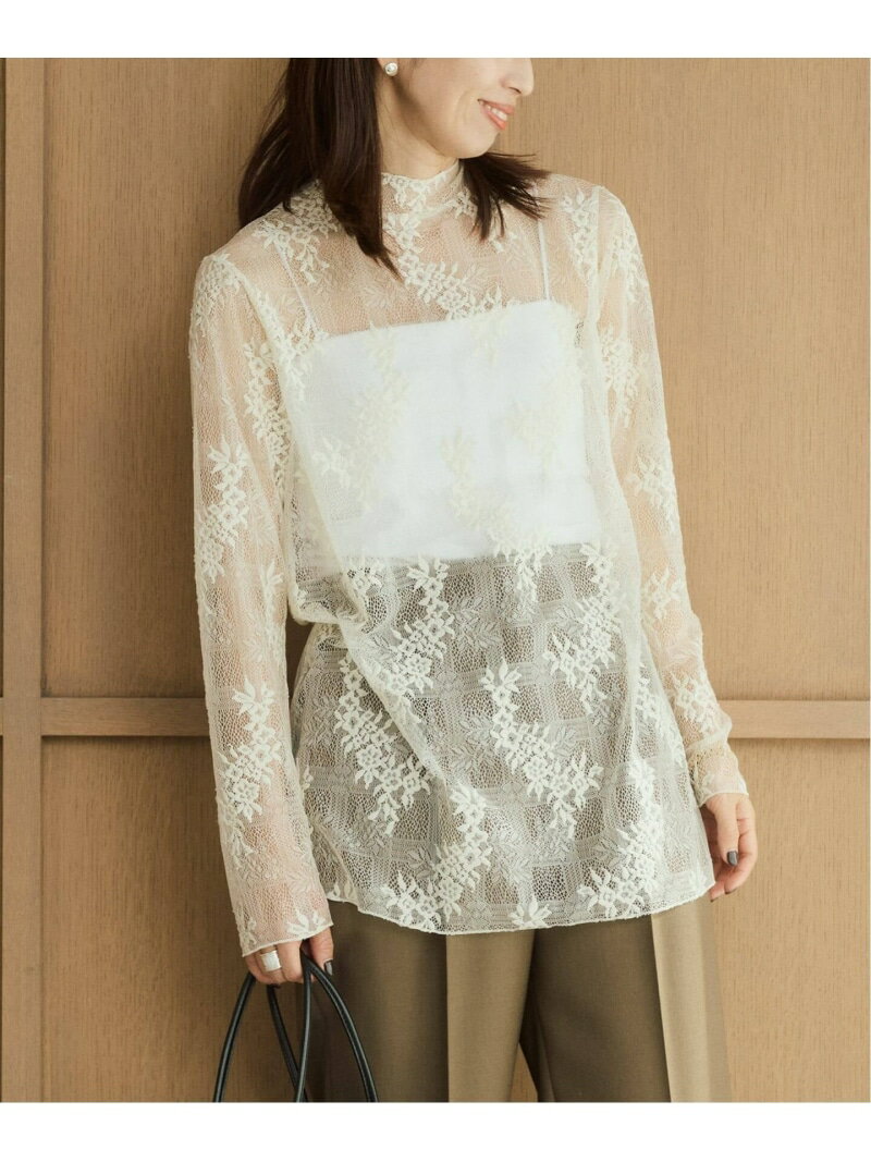 樂天商城 - 《追加予約》Soft Lace トップス VERMEIL par iena ヴェルメイユ パー イエナ トップス シャツ・ブラウス ホワイト【先行予約】*【送料無料】[Rakuten Fashion]