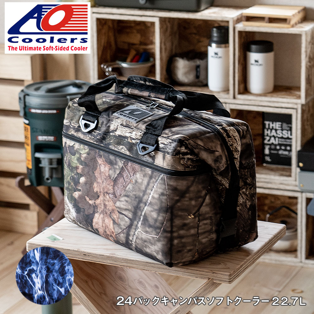 AOクーラーズ AO coolers エーオー クーラーズ 24パック キャンバス ソフトクーラーバッグ ブルーフィン クーラーボックス 24缶用 22.7L モッシーオーク 迷彩 ハンターシリーズ
