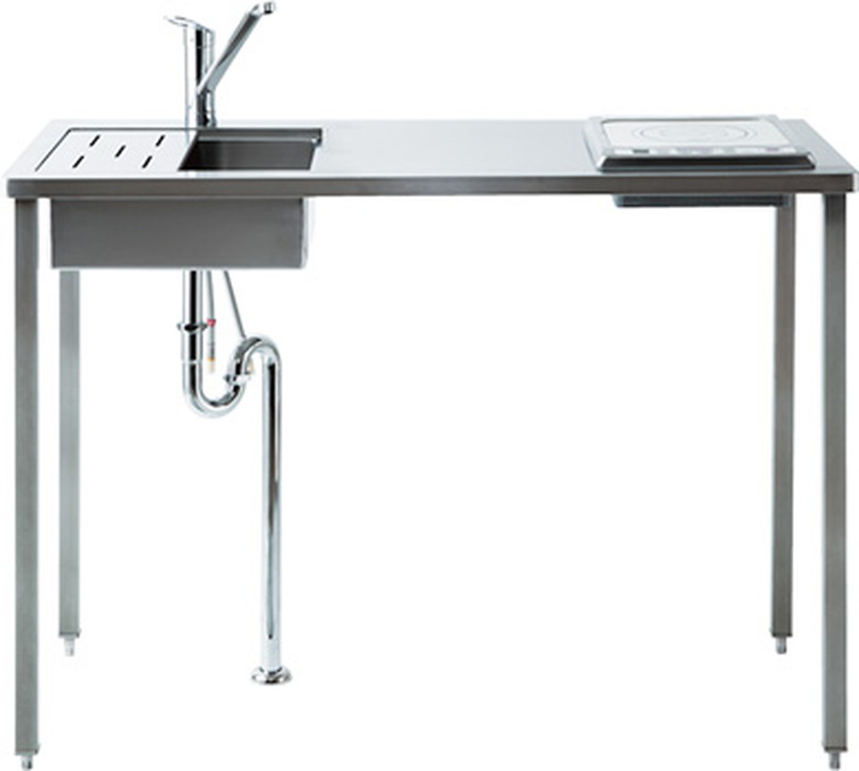 【商品詳細】アイオ産業　METALLIO ステンレスフレームキッチン　MA-900 寸法：W900×D500×H850mm 水切りプレート同梱 排水金具同梱 加熱機器開口あり ※水栓金具・加熱機器別売 受注生産品につき納期約2週間かかります...