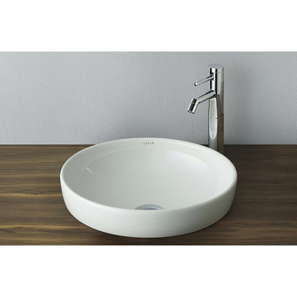 WATER JEWEL ウォータージュエル VITRA 洗面器 φ400　オーバーフローなし　重量5.6kg　洗面器深さ110mm カラー：ホワイト