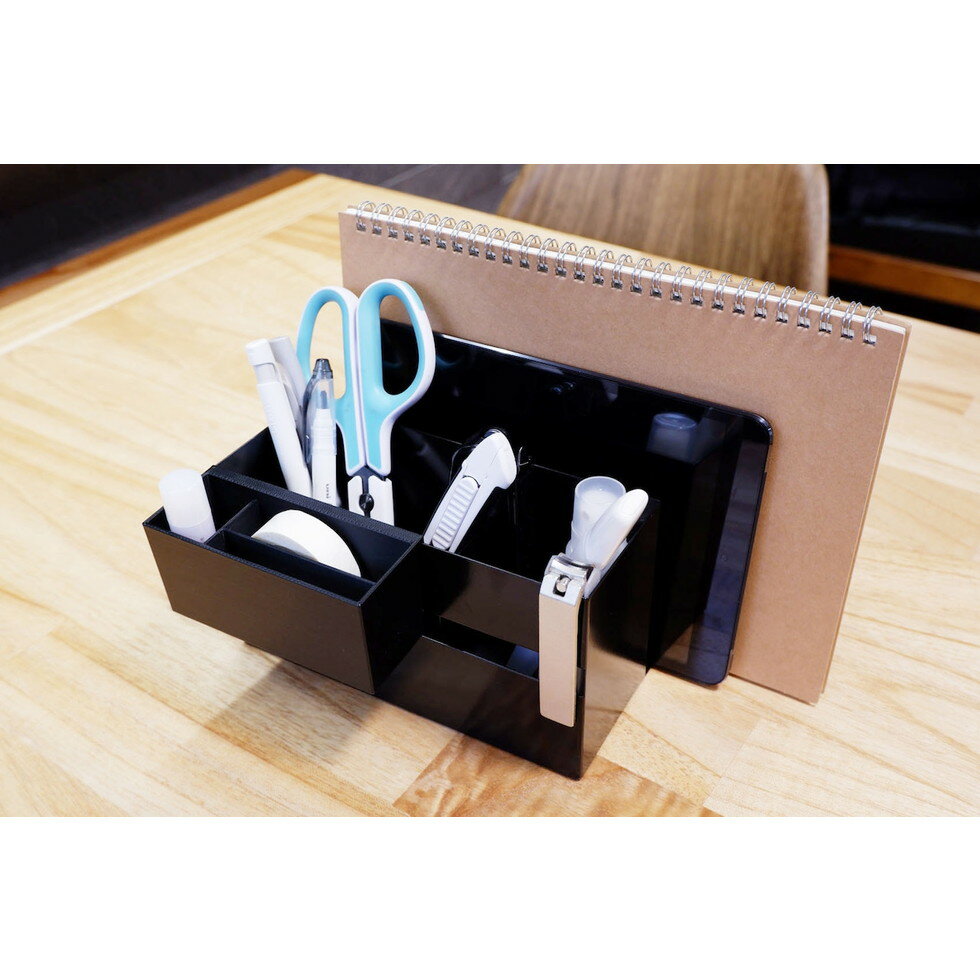 COLLEND[RTH-BK]リモコン&タブレットホルダー(ポケット付) ブラック [3]