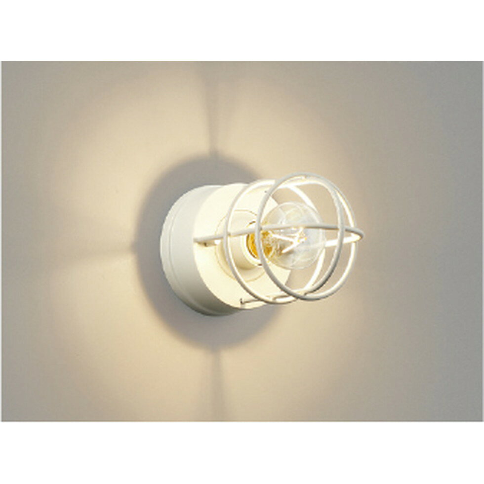 品番：AB51148　種類：ブラケット　使用場所：　■仕様 ランプ LEDフィラメント電球2.0W 部位・材質・色・仕上げ 本体：鋼・オフホワイト塗装 ガード：鋼・オフホワイト塗装 サイズ 幅-φ121 出幅-195mm 重-0.7kg 補足・注意事項 ◆消費電力：2.1W ◆色温度：2700K ◆演色性：Ra80 ◆ランプ寿命：20,000時間 ◆手作り品のため写真と多少異なることがあります ◆調光器併用不可 ◆傾斜天井使用不可　