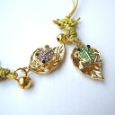 【開運】福を生む黄金の葉乗り蛙 根付 ストラップ【幸運のカエル】【かえる】【ピンク グリーン】【蛙 約2.5cm】【感謝セール】【スーパーSALE×ポイントアッ...