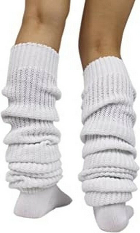 Rakuten - 靴下 白 ルーズソックス 100cm ホワイト スクール 女子高生 コスプレ 仮装 かわいい ギャル オールシーズン ロング おしゃれ くしゅくしゅ ざっくり リブ 春夏 秋冬