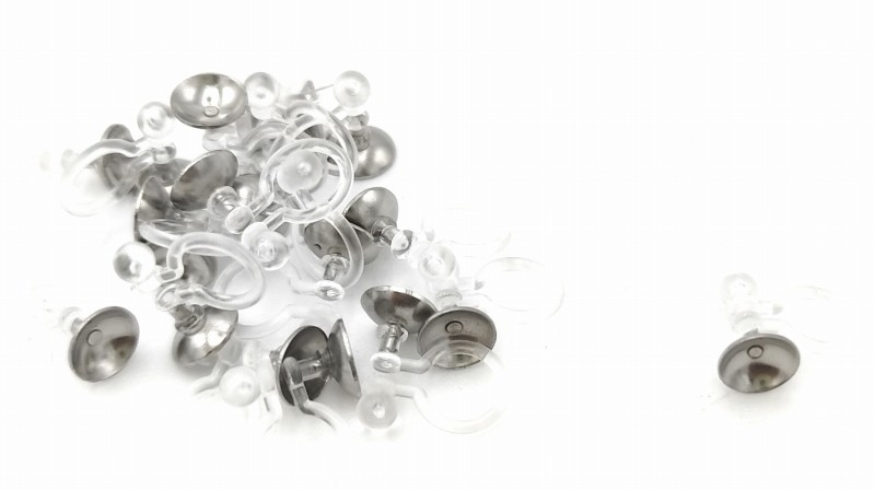 Rakuten - ノンホールピアス ボール皿 シルバーカラー 20個セット パーツ ハンドメイド DIY アクセサリー 送料無料