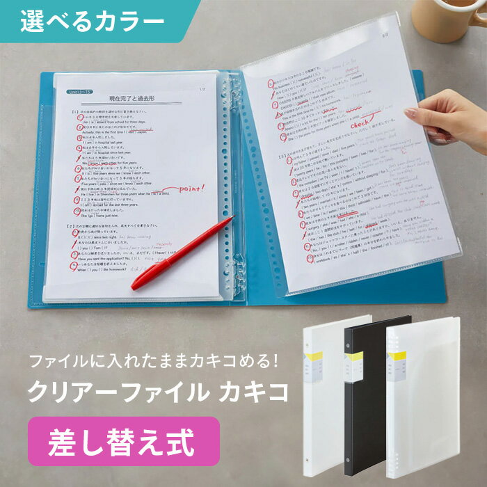 ルーズリーフ ファイル カキコ 差し替え式 10枚 A4 セ